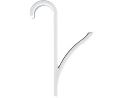 WENKO Handdoekhaak voor radiator wit kunststof set van 2 stuks - Handdoekhaakjes - Handdoekhouder