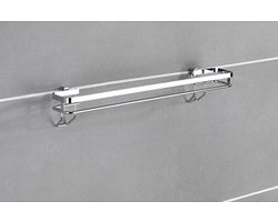 WENKO Handdoekhouder Premium zilver, 8 x 8.5 x 40 cm