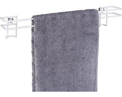 WENKO Handdoekstang Classic Plus - handdoekhouder, badhanddoekstang met hoogwaardige roestbescherming, staal, 45 x 7,5 x 8,5 cm, wit