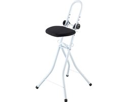 Wenko Hulpkruk 92,5 Cm Staal/katoen Wit/zwart