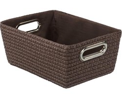 Wenko Opbergmandje Chromo 28 X 19,5 X 12 Cm Polyurethaan Bruin