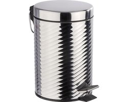 Wenko Pedaalemmer Spiro 3 Liter 22 X 26 Cm Rvs Chroom