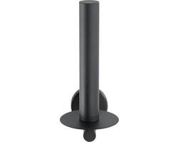 WENKO Reserverolhouder Bosio RVS zwart mat - Toiletrolhouder - WC Rolhouder