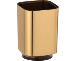 WENKO Tandenborstelhouder Auron goud kunststof - Tandenborstelbeker