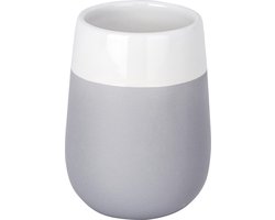 Wenko Tandenborstelhouder Malta 8 X 11 Cm Keramiek Grijs/wit