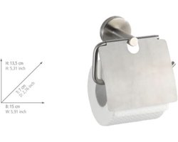 Wenko Toiletrolhouder 15 X 13,5 Cm Rvs Matzilver