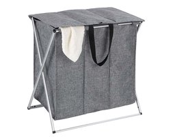 Wenko Trio wasmand met deksel - 3-vaks - mét deksel - 118 liter
