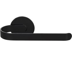 WENKO Turbo-Loc Toiletrolhouder Bivio mat zwart aluminium - WC rolhouder - Toiletpapier houder - Zelfklevend - Zonder boren