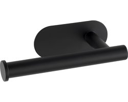WENKO Turbo-Loc® Toiletrolhouder Orea RVS zwart mat - WC Rolhouder - Bevestigen zonder boren - Zelfklevend