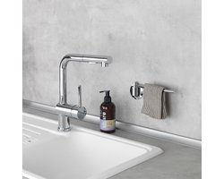 Wenko Vaatdoekhouder zonder boren wandmontage