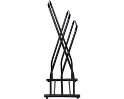 WENKO Vrijstaande Handdoekhouder Granelli zwart 52x80cm - Handdoekrek - Handdoekenrek