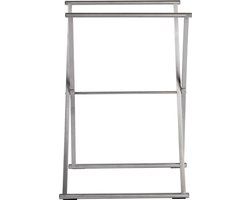 WENKO Vrijstaande Handdoekhouder inklapbaar Lava RVS glanzend 54x81cm - Handdoekrek - Handdoekenrek - Handdoekstang vrijstaand