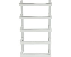 WENKO Wand Handdoekrek Fondiro RVS glanzend 24x42cm - Handdoekhouder - Handdoekenrek - Handdoekstang voor aan de muur - Voor 4 handdoeken