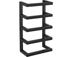 WENKO Wand Handdoekrek Fondiro zwart mat 24x42cm - Handdoekhouder - Handdoekenrek