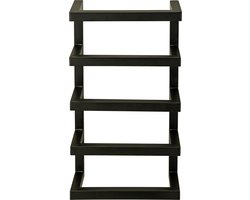 WENKO Wand Handdoekrek Fondiro zwart mat staal 24x42cm - Handdoekhouder - Handdoekenrek - Handdoekstang voor aan de muur - Voor 4 handdoeken