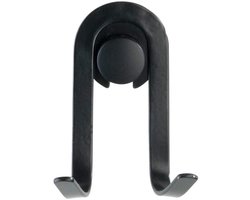 WENKO Wandhaak dubbel Classic Plus Black mat zwart, 2 stuks - Handdoekhaakjes