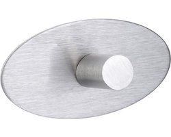 Wenko Wandhaak Met Strip 5 Cm Rvs Zilver 2 Stuks