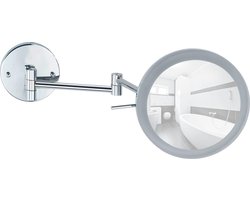 Wenko Wandspiegel Aura Led 10-40 X 24,5 Cm Staal Chroom