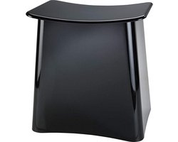 WENKO Wasmand met zitje, 2in1, krukje en wasmand, zwart