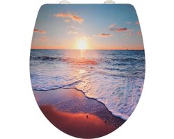Wenko Wc-bril Sunset 38 X 44,5 Cm Duroplast Blauw/rood