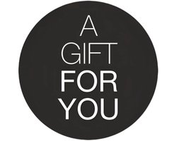 Wensetiket Gift for you Zwart -Sticker-Etiket – 250 st