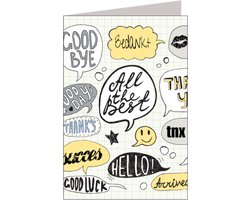 Wenskaart Bedankt - All The Best - XL Kaart