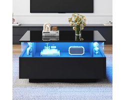 Wentink Mo hoogglans - Modern Tafel met Led Verlichting Verstelbare Salontafel
