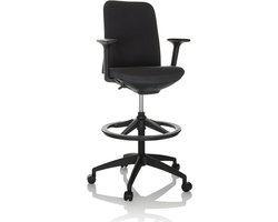 Werkkruk / Baliestoel NESTORA WORK stof zwart hjh OFFICE