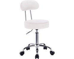 Werkkruk BH34 - Rollende kruk - Bureaustoel - Ergonomisch ontwerp - Verstelbare hoogte - Duurzame constructie - 75 cm x 35 cm x 87 cm