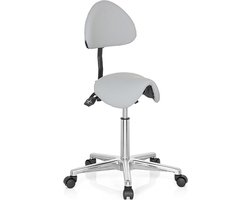 Werkkruk/Verhoogde Bureaustoel - Kunstleder - Grijs - TOP Work 20