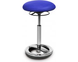 Werkkruk/Verhoogde Bureaustoel - Stof - Blauw - Ergonomisch