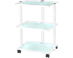 Werktafel — Beauty Trolley — Cosmetic Table — Pedicure Tafel — Werkwagen — Roltafel — trolley op Wieltjes — met 3 planken — trolley schoonheidssalon — Giovanni