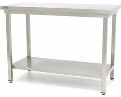 Werktafel rvs - 120 x 70 cm - Verstelbare Hoogte