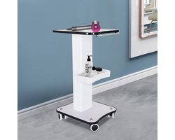 Werktafel - Werkwagen - Rolwagen - Salontafel - Salon trolley - Kapperstrolley - Wit - 34x38x69cm