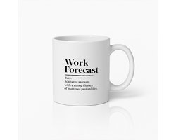 Werkvoorspelling Sarcastische Koffiemok – Grappig Kantoorcadeau voor Collega’s en Vrienden