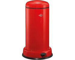 WESCO Baseboy Prullenbak met Soft Close | 20 Liter | Metaal - Rood | Pedaalemmer