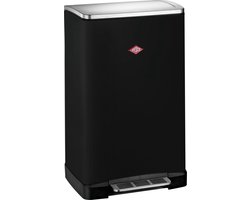 WESCO Big Double Boy Afvalscheider | 36 Liter | Duo Pedaalemmer (2x18 Liter) | Metaal - Matzwart | Prullenbak - Designed in Germany