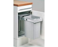 Wesco Bio Single Inbouw Prullenbak -  26 l - Grijs