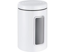 WESCO Classic Line Voorraadbus met Venster | 2 Liter | Metaal - Wit | Voorraadpot