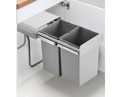 Wesco Double Deluxe Inbouw Prullenbak - 2 x 15 l