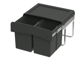 Wesco Double Deluxe Inbouw - WESCO® Clap 345 K/500-2 - antraciet