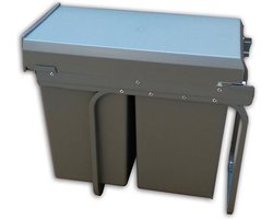 Wesco Double Inbouw Prullenbak - 2 x 15 l
