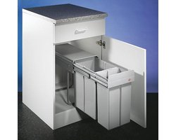 Wesco Double Inbouw Prullenbak - 30 l