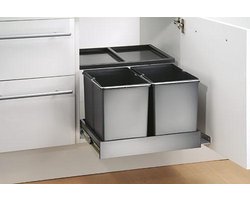 Wesco Double Shorty Plus Inbouw Prullenbak - 2 x 15 l