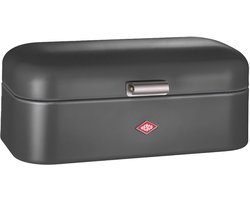 WESCO Grandy Broodtrommel | 10 Liter - Maat L | Metaal - Mat grafiet | Keukenopslag