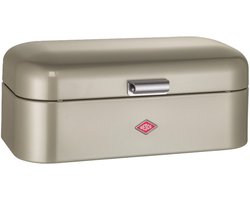 WESCO Grandy Broodtrommel | 10 Liter - Maat L | Metaal - Nieuwzilver | Keukenopslag