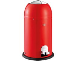 WESCO Kickmaster Junior Prullenbak | Pedaalemmer | 12 Liter | Metaal - Rood | Afvalemmer