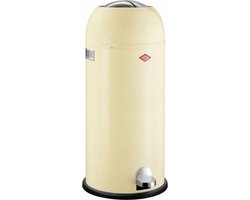 WESCO Kickmaster Maxi Prullenbak | Pedaalemmer | 40 Liter | Metaal - Amandel | Vuilnisbak - Made in Germany