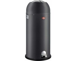 WESCO Kickmaster Maxi Prullenbak | Pedaalemmer | 40 Liter | Metaal - Mat grafiet | Vuilnisbak - Made in Germany