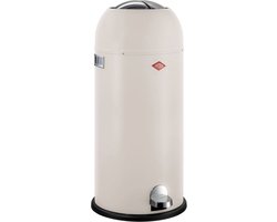 WESCO Kickmaster Maxi Prullenbak | Pedaalemmer | 40 Liter | Metaal - Mat zand | Vuilnisbak - Made in Germany